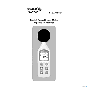 WT1357 Wintact Sound Level Meter Instruction Manual