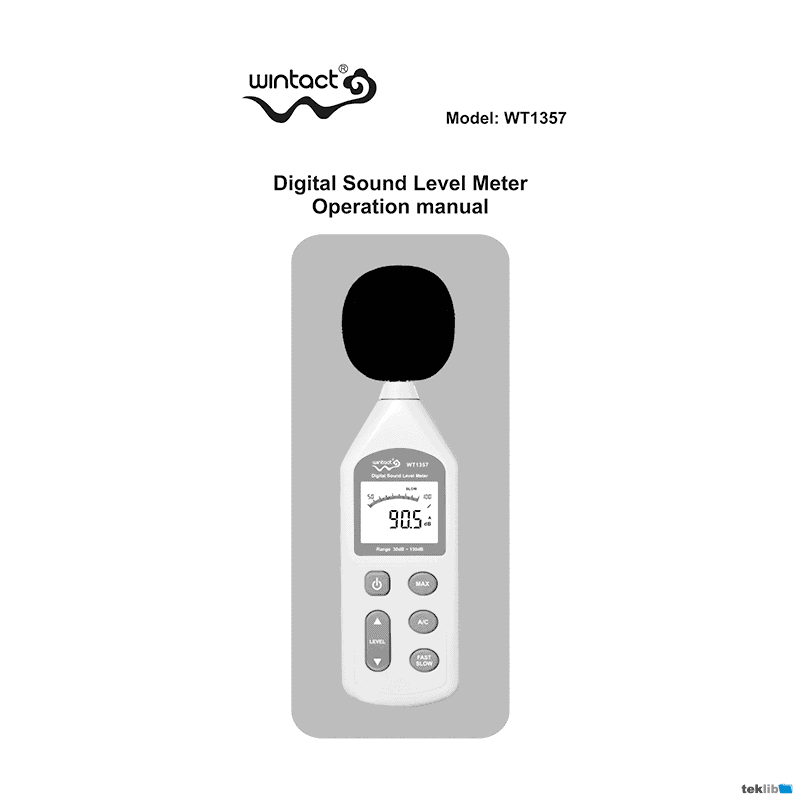 WT1357 Wintact Sound Level Meter Instruction Manual
