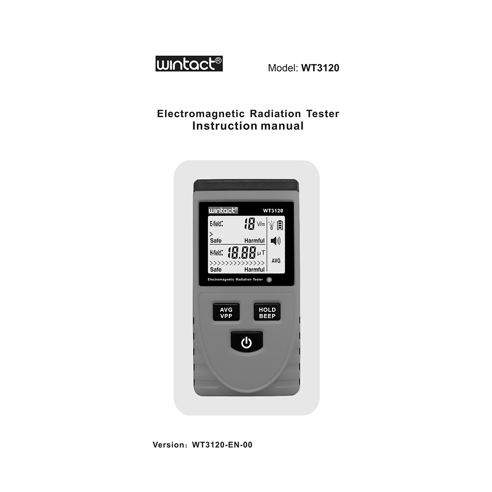 WT3120 Wintact Electromagnetic Radiation Tester Instruction Manual