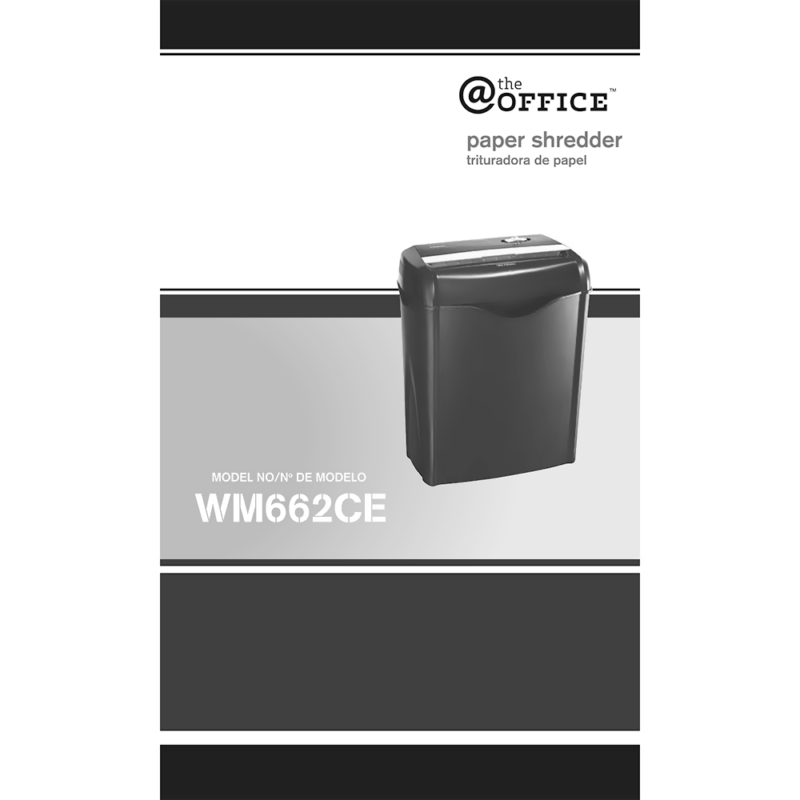 WM662CE Aurora 6-sheet CrossCut Shredder Operating Instructions