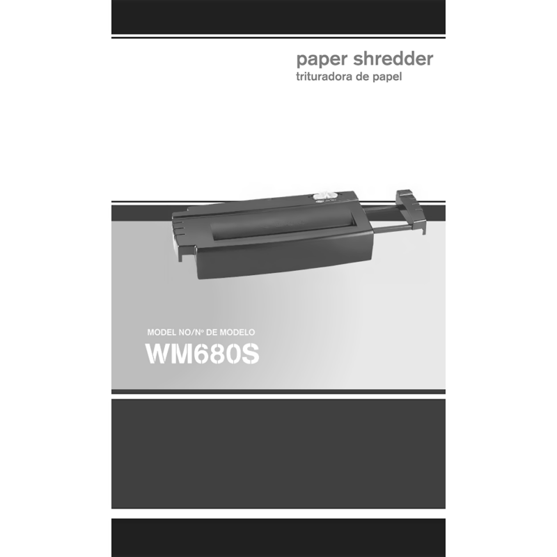 WM680S Aurora 6-sheet Strip Cut Shredder Operating Instructions