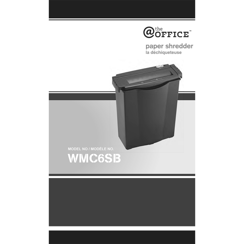 WMC6SB Pen + Gear 6-sheet Strip Cut Shredder Operating Instructions