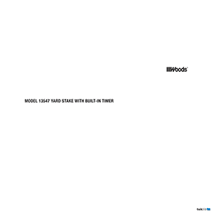 Woods 13547 Yard Stake Instruction Manual