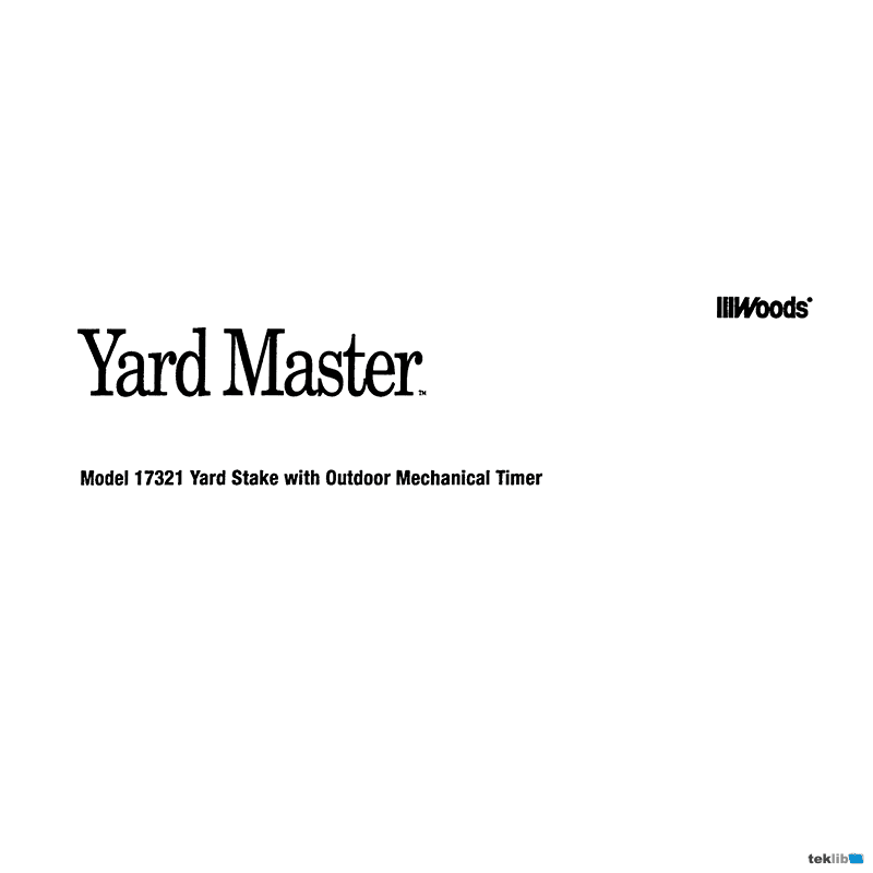 Woods 17321 Yard Stake Instruction Manual