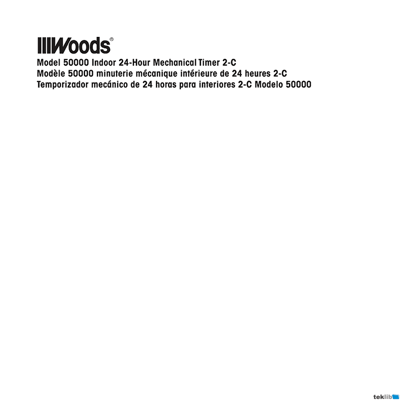 Woods 50000 Mechanical Timer Instruction Manual