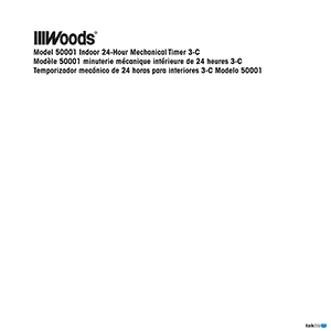 Woods 50001 Mechanical Timer Instruction Manual