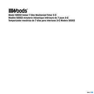 Woods 50002 Mechanical Timer Instruction Manual
