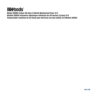 Woods 50004 Mechanical Timer Instruction Manual