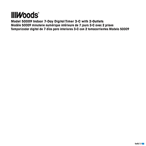 Woods 50009 Digital Timer Instruction Manual