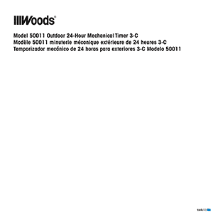 Woods 50011 Mechanical Timer Instruction Manual