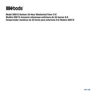 Woods 50012 Mechanical Timer Instruction Manual