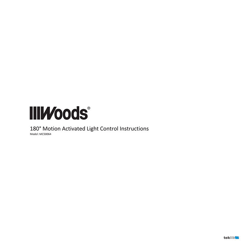 Woods 50064 Motion Activated Light Control Instruction Manual