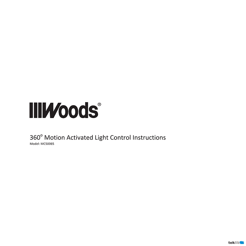 Woods 50065 Motion Activated Light Control Instruction Manual