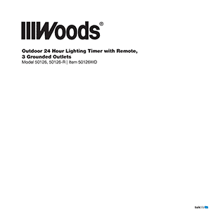 Woods 50126 / 50126-R Lighting Timer Instruction Manual