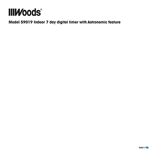Woods 59019 Digital Timer Instruction Manual