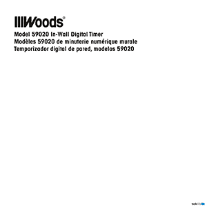 Woods 59720 In-Wall Digital Timer Instruction Manual