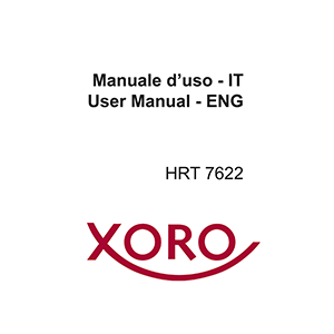 Xoro HRT7622 DVB-T2 H.265/HEVC PVR HD Receiver User Manual