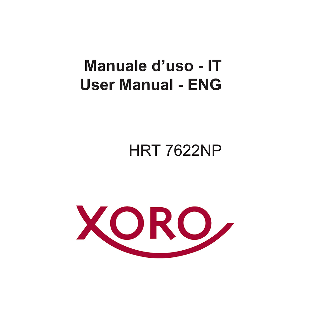 Xoro HRT7622NP DVB-T2 H.265/HEVC HD Receiver User Manual