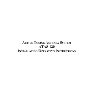 Yaesu ATAS-120 Active Antenna Installation/Operating Instructions