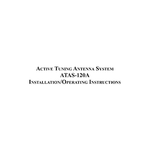 Yaesu ATAS-120A Active Antenna Installation/Operating Instructions