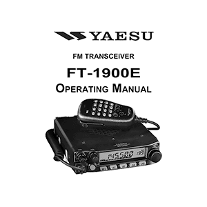 Yaesu FT-1900E FM Transceiver Operating Manual