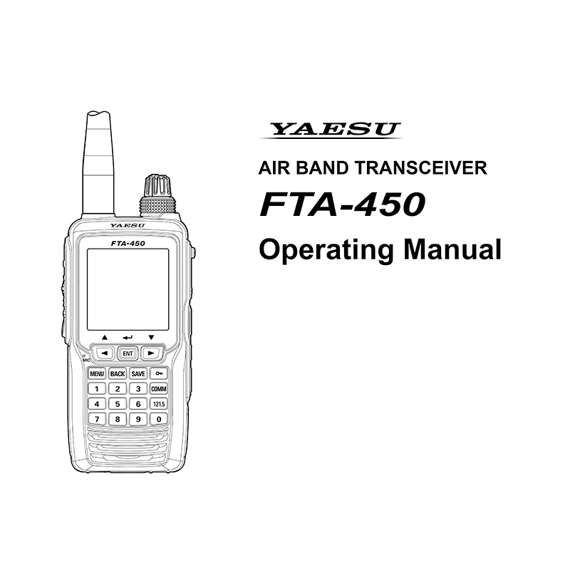 Yaesu FTA-450 Air-Band Transceiver Operating Manual