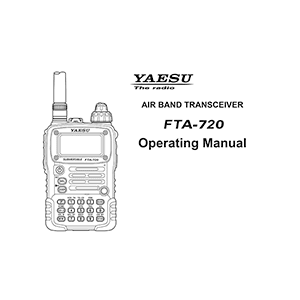 Yaesu FTA-720 Air-Band Transceiver Operating Manual
