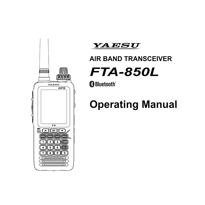 Yaesu FTA-850L Air-Band Transceiver Operating Manual