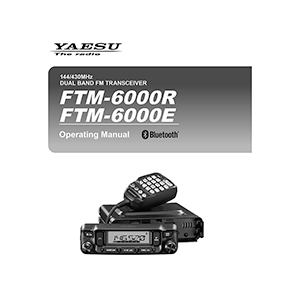 Yaesu FTM-6000E Transceiver Manual