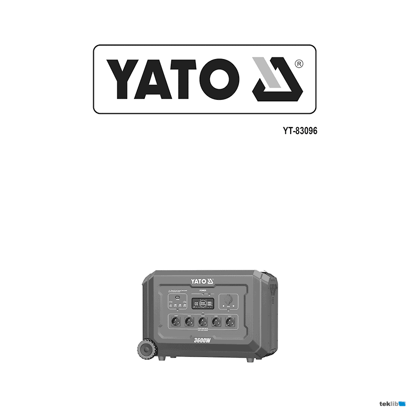 Yato YT-83096 Portable Power Station Instruction Manual