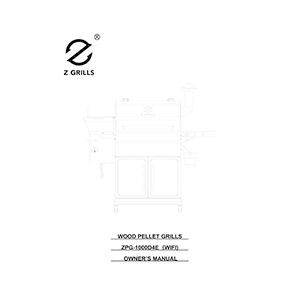 Z Grills ZPG-1000D4E (WiFi) Wood Pellet Grill Owner's Manual