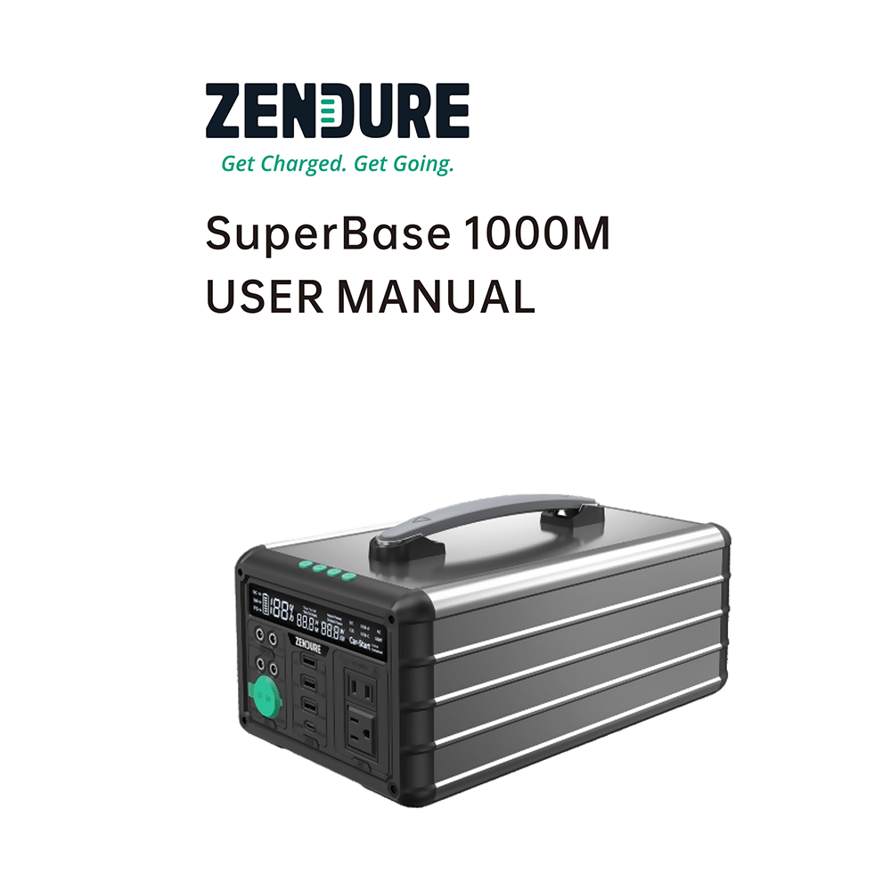 Zendure SuperBase 1000M Portable Power Station User Manual
