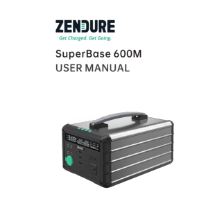 Zendure SuperBase 600M Portable Power Station User Manual