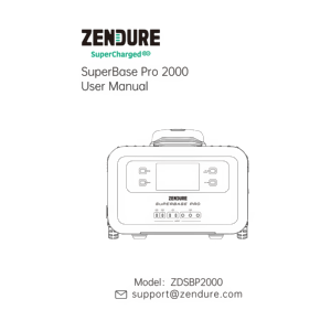 Zendure SuperBase Pro 2000 Portable Power Station User Manual