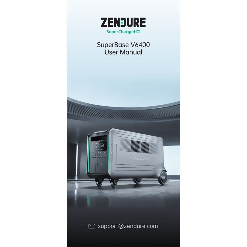 Zendure SuperBase V6400 Power Station User Manual