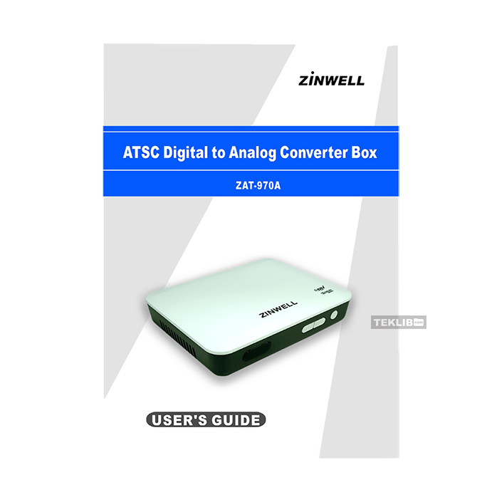 Zinwell ZAT970A US ATSC Digital Converter Box User Manual